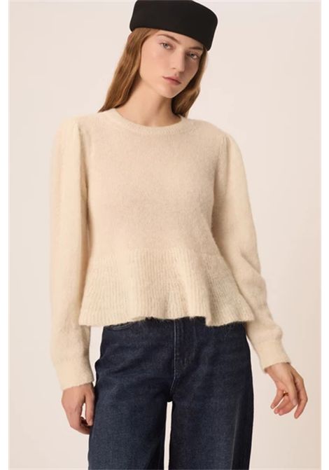 Des Petits Hauts Women's Bianca Cream Superfine Alpaca Peplum Sweater Des Petits Hauts |  | 1H26005602066